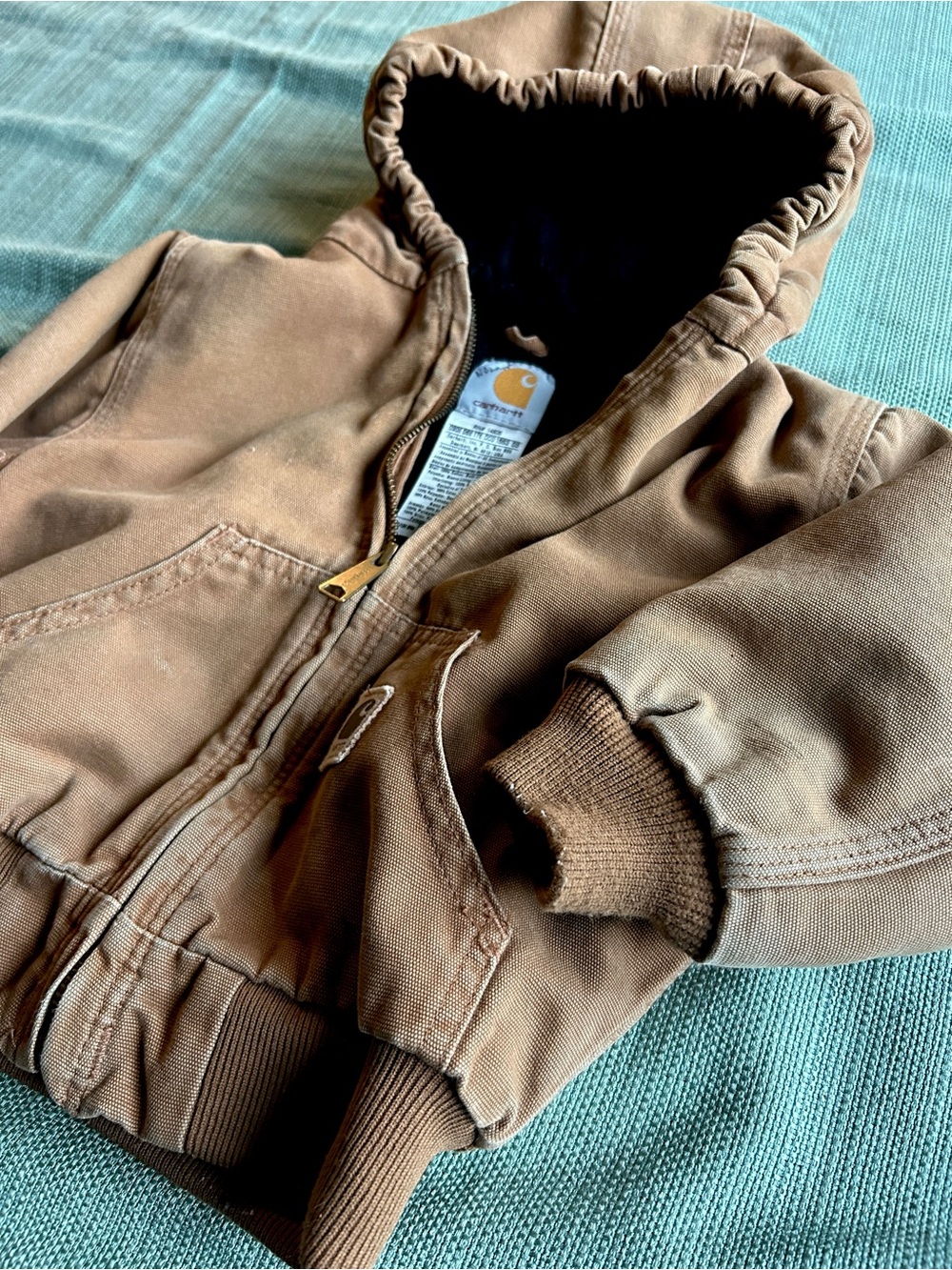 Carhartt Toddler Boys' Full-Zip Quilt-Lined Canvas Jacket, 4T - Picture 5 of 9